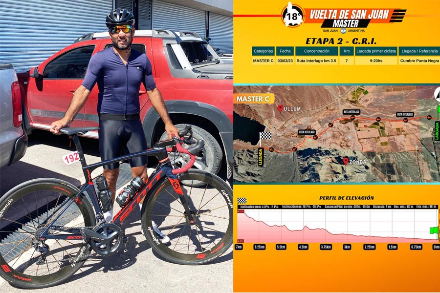 Ciclismo: Eduardo “Coco” Leyes compitió en la 18ª Vuelta a San Juan