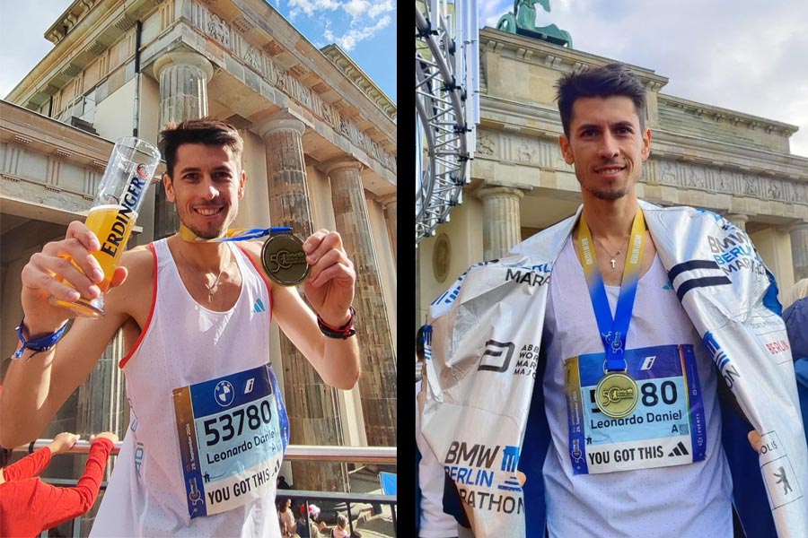 Leonardo Bouvet hizo historia en el maratón de Berlín en Alemania