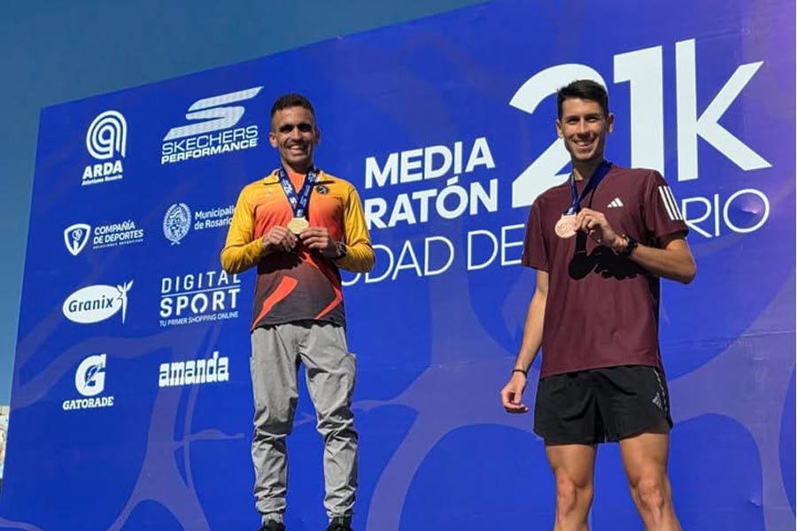 Leo Bouvet rompió su récord personal en los 21k de Rosario