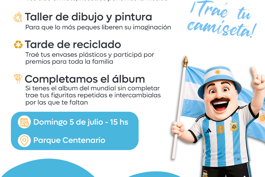 Vení a celebrar el pase de la Selección Argentina a los octavos de final con una tarde para toda la familia.
